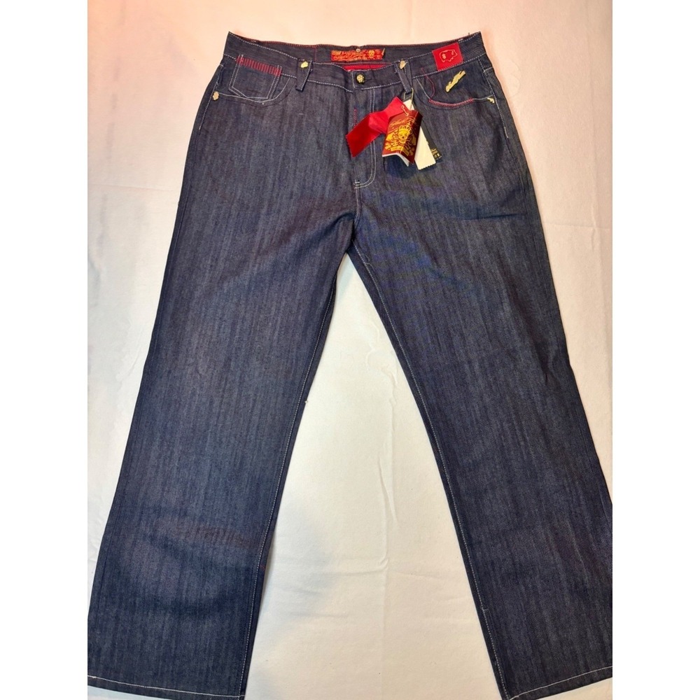Stash House Raw Indigo Denim‎ Jeans Mens 40x32 Dark Blue New Streetwear Wide Leg